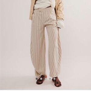 Free people Tegan Striped Barrel trousers